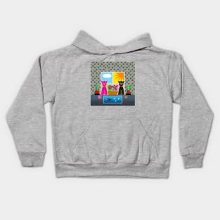 Folk Art Cats Kids Hoodie